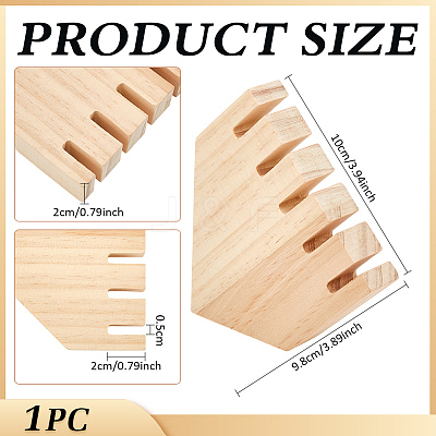 5-Slot Wood Ring Display Stands ODIS-WH0331-12-1