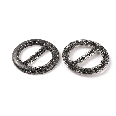 Flat Round Resin Buckle Clasps CRES-WH0013-15D-1