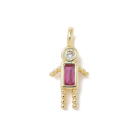 Brass Micro Pave Cubic Zirconia Pendants ZIRC-I356-17G-A06-1