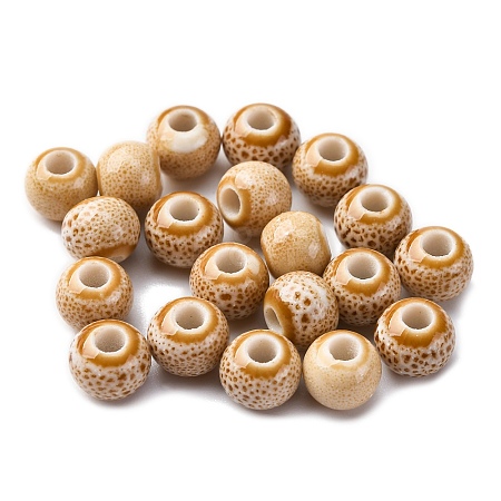 Bright Glazed Porcelain Beads PORC-D300-A33-1
