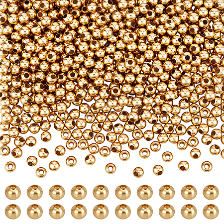 600Pcs 304 Stainless Steel Beads STAS-BC0004-20-1