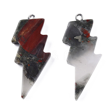 Natural Bloodstone Pendants G-N332-53-A08-1