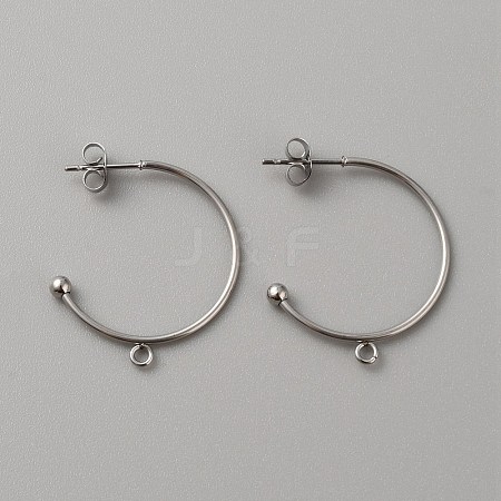 304 Stainless Steel Stud Earring Findings X1-STAS-TAC0017-02D-1