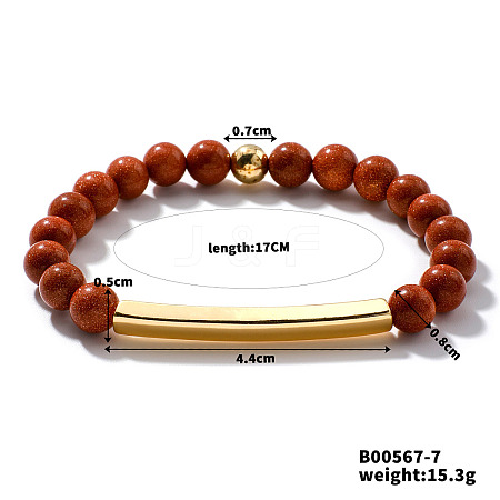 Synthetic Goldstone Stretch Bracelets CL6256-2-1