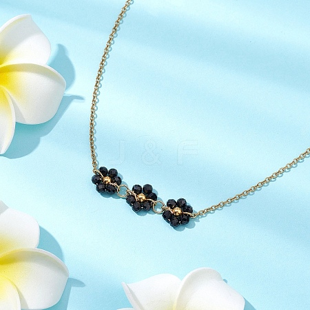 Natural Spinel Pendant Necklaces NJEW-JN05103-01-1