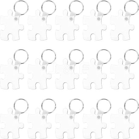 CHGCRAFT 20 Sets Sublimation Blanks Keychains KEYC-CA0001-05-1