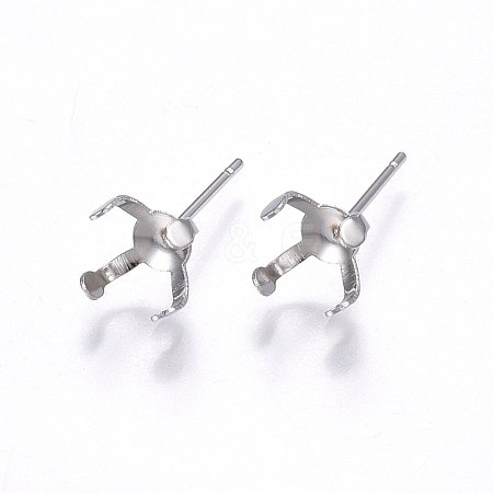 304 Stainless Steel Stud Earring Findings STAS-I095--08P-A-1