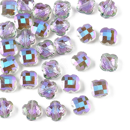 30Pcs Electroplate Glass Beads EGLA-YW0006-16G-1