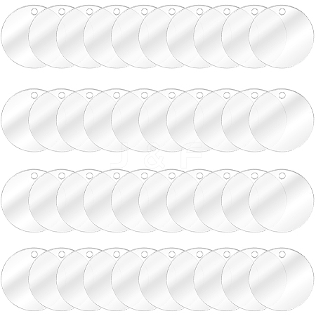 100Pcs Transparent Acrylic Pendants OACR-SC0002-99A-1