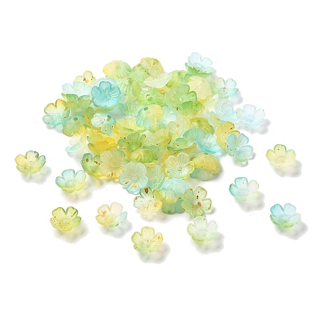 Acrylic Bead Caps OACR-Z028-03G-1
