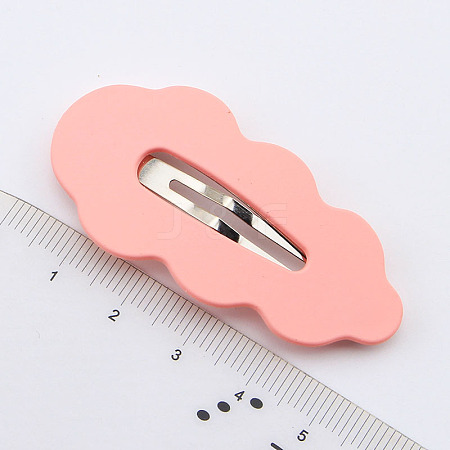 Cute Cream Color Leaf Shape Alloy Snap Hair Clips OHAR-PW0003-094C-1