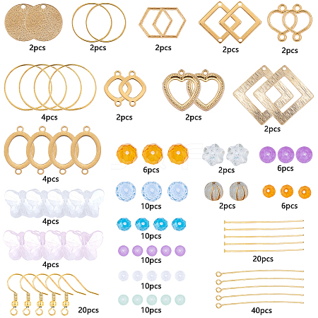 SUNNYCLUE DIY Geometry Earring Making Kits DIY-SC0012-15-1