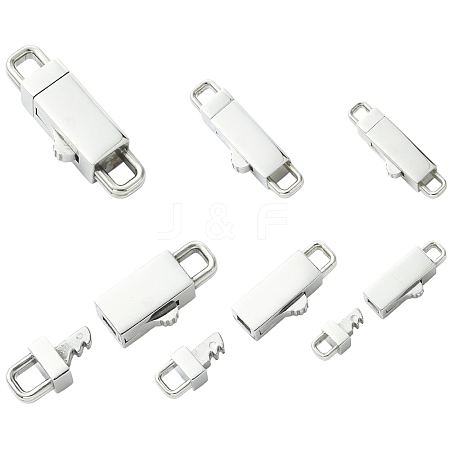 3Pcs 3 Styles Stainless Steel Bayonet Clasps STAS-CJ0003-61-1