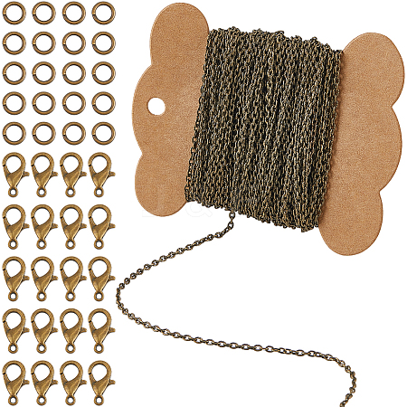 DIY Iron Chains Necklaces Making Kits DIY-SC0029-14E-1