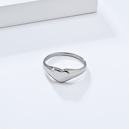 Heart 304 Stainless Steel Finger Rings for Women FS-WGDCCF4-14-1