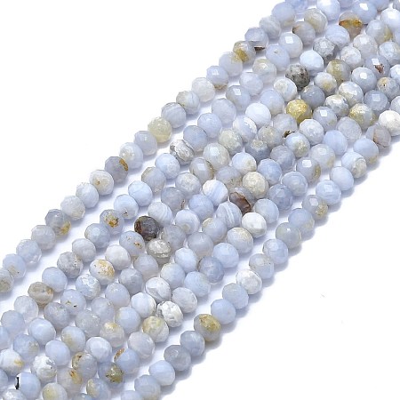 Natural Blue Lace Agate Beads Strands G-F715-084-1