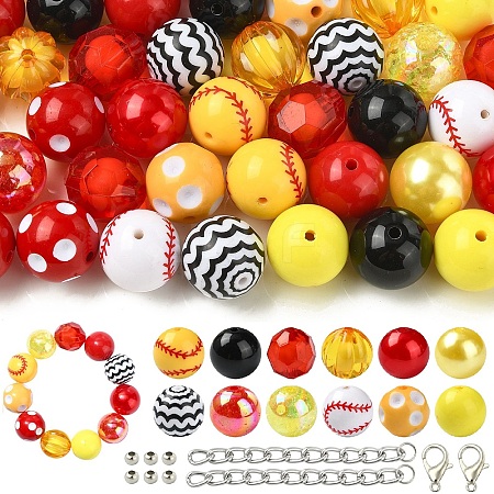 50Pcs Planting Acrylic Beads SACR-CJC0010-01A-1