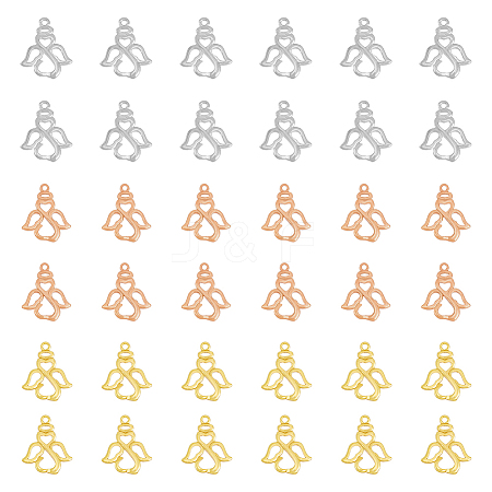36Pcs 3 Color Brass Pendants KK-FH0005-17-1