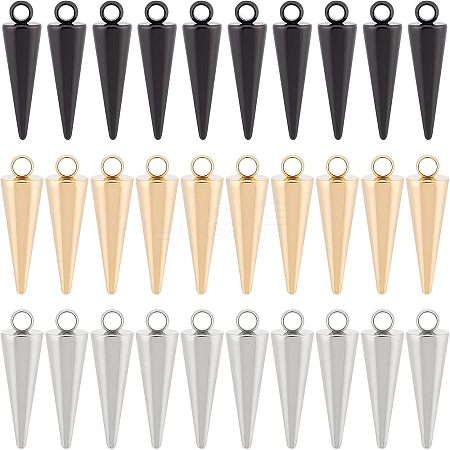 Unicraftale 30Pcs 3 Style Stainless Steel Pendants STAS-UN0037-76-1