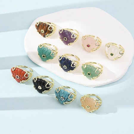 Natural & Synthetic Gemstone Cuff Rings GG-CBA5FCC-04G-1
