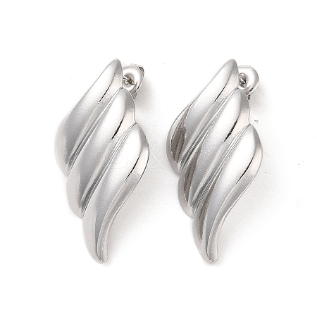 304 Stainless Steel Stud Earrings for Women EJEW-L272-012P-1