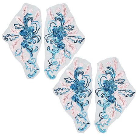 Polyester Embroidery Lace Sewing Ornaments DIY-WH20031-078B-1