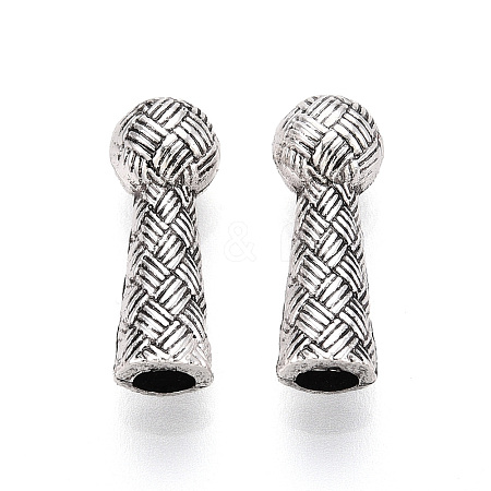 Tibetan Style Alloy End Caps TIBE-T016-05AS-1