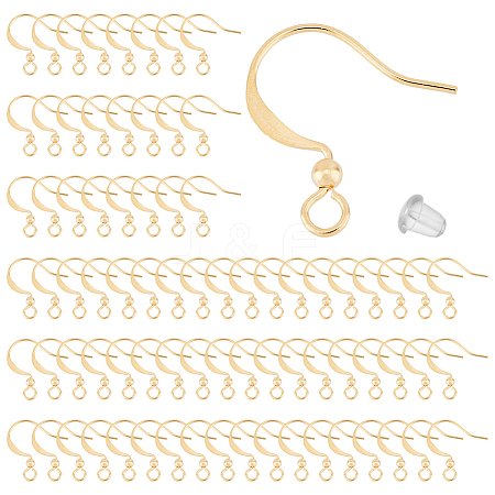 150Pcs Brass Earring Hooks KK-DC0002-43-1