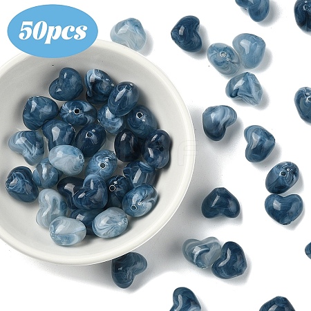 50Pcs Opaque Acrylic Beads OACR-YW0003-11C-1