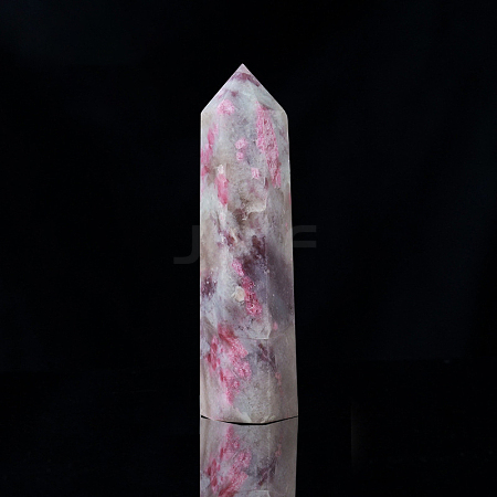 Natural Plum Blossom Tourmaline Pointed Prism Bar Home Display Decoration G-PW0007-101C-1