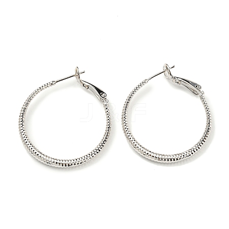 Twisted Big Ring Huggie Hoop Earrings for Girl Women KK-C224-05P-01-1