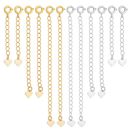 18Pcs 6 Styles Brass Chain Extender FIND-NB00002-1