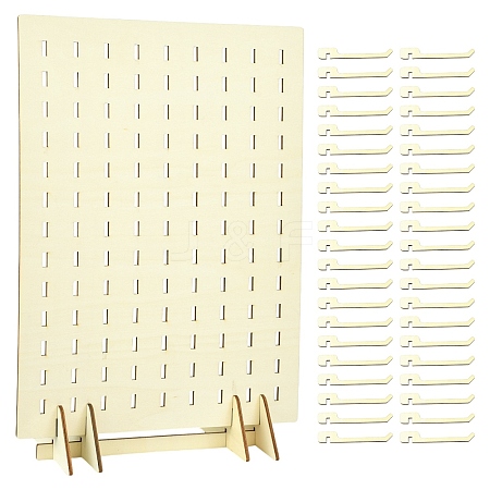Desktop Rectangle Wooden Jewelry Bracelet Organizer Stands ODIS-YWC0001-01-1