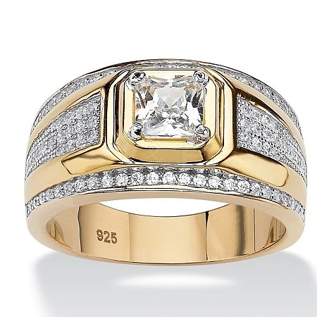Square Alloy with Crystal Rhinestone Finger Rings FS-WG4A2D8-11-1