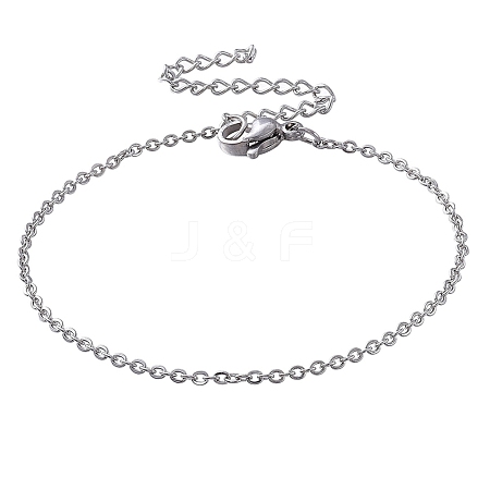 304 Stianless Steel Cable Chain Bracelet Making STAS-CJ0001-134P-1