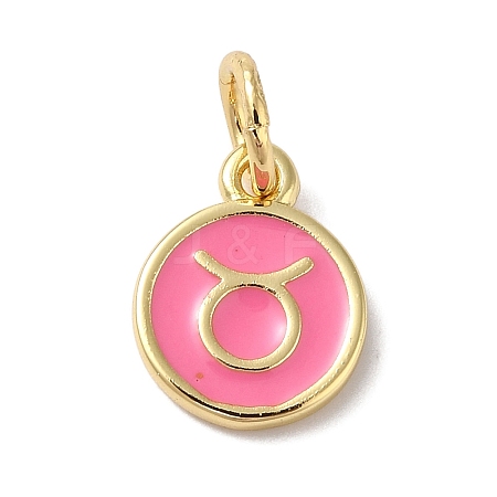 Real 18K Gold Plated Brass Enamel Charms KK-L216-001G-D04-1