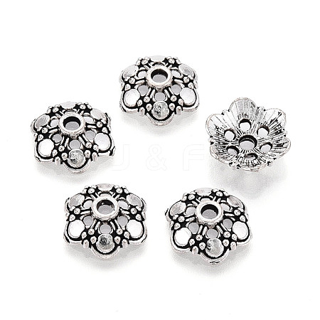 Tibetan Style Alloy Bead Caps TIBEB-T004-20AS-1