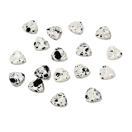 Spot Pattern Resin Cabochons LS-MRMJ-G015-09-1