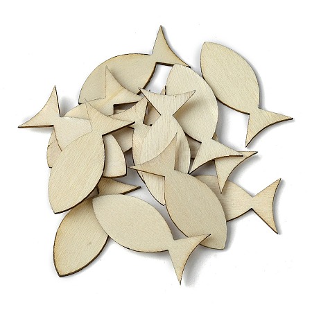 100Pcs Wood Cabochons WOOD-G020-03-1