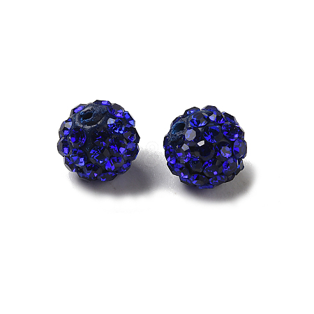 Grade A Rhinestone Pave Disco Ball Beads RB-Q101-9-1