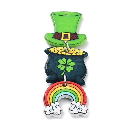 Saint Patrick's Day Theme Acrylic Big Pendants LS-MACR-C028-05B-1