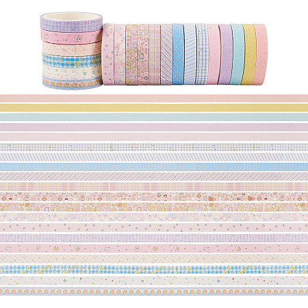 20 Rolls Paper Adhesive Tape Set DIY-TAC0023-42C-1
