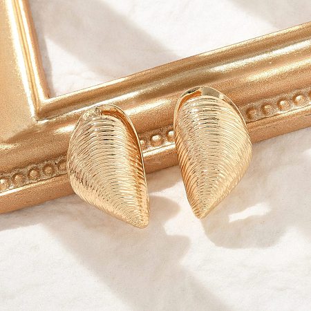 Brass Hoop Earrings for Women EJEW-U041-06G-1