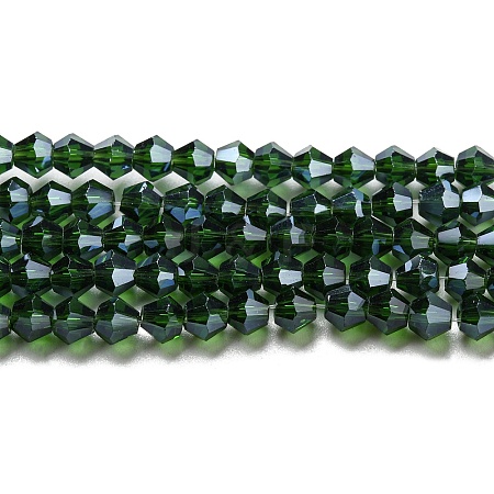 Transparent Electroplate Glass Beads Strands EGLA-A039-T4mm-A25-1