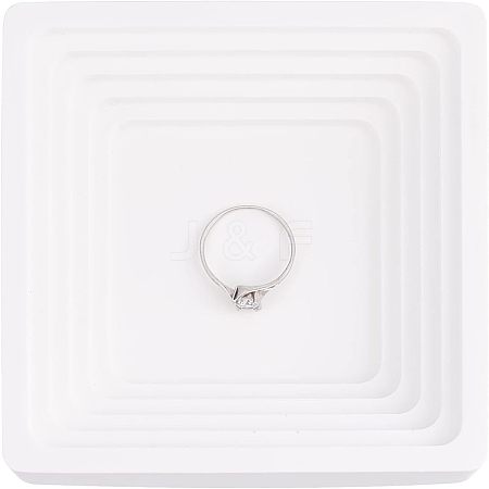 Gesso Jewelry Dish DJEW-WH0037-89-1