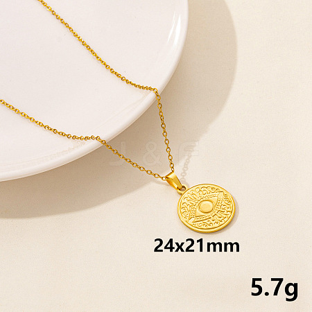 304 Stainless Steel Geometric Pendant Necklaces IQ6554-8-1