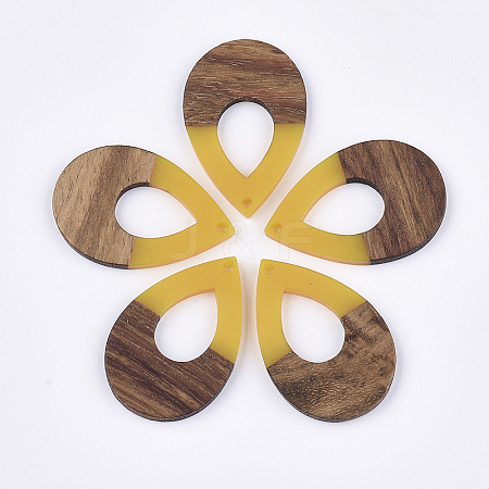 Resin & Walnut Wood Pendants LS-X-RESI-S358-94D-1