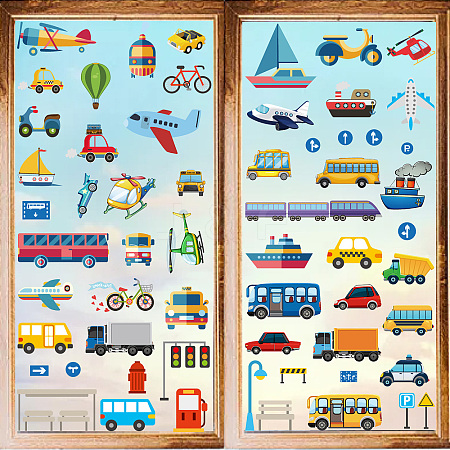 16 Sheets 8 Styles PVC Waterproof Wall Stickers DIY-WH0345-184-1