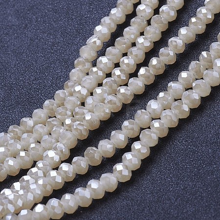 Electroplate Glass Beads Strands EGLA-A034-J6mm-Y03-1