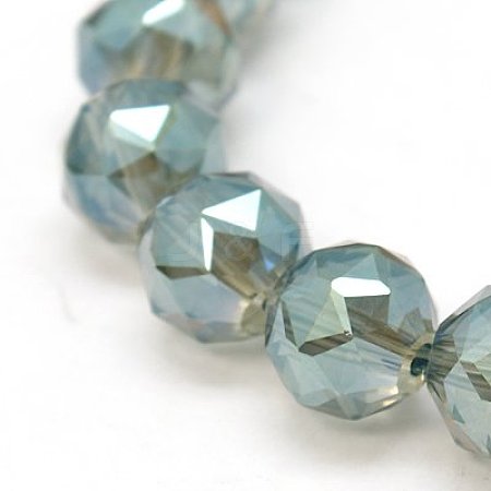 Electroplate Glass Beads Strands EGLA-J015-10mm-05-1